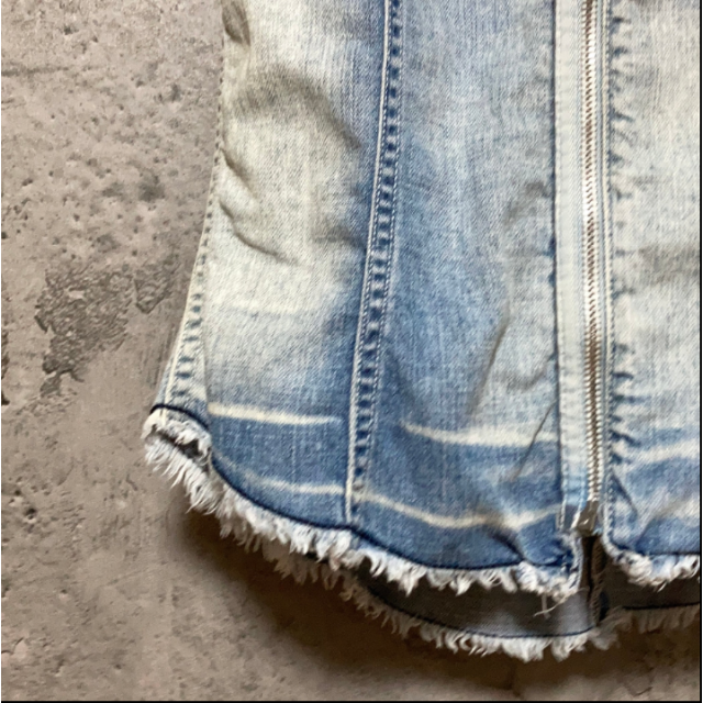 DIESEL(ディーゼル)のデニム ジップアップ タンクトップ ホルターネック 袖なし レディースのトップス(ホルターネック)の商品写真