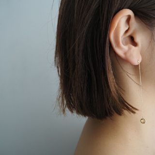 プラージュ(Plage)の【OUTER SUNSET⠀Life】10Kシトリン 1粒ロングピアス(ピアス)