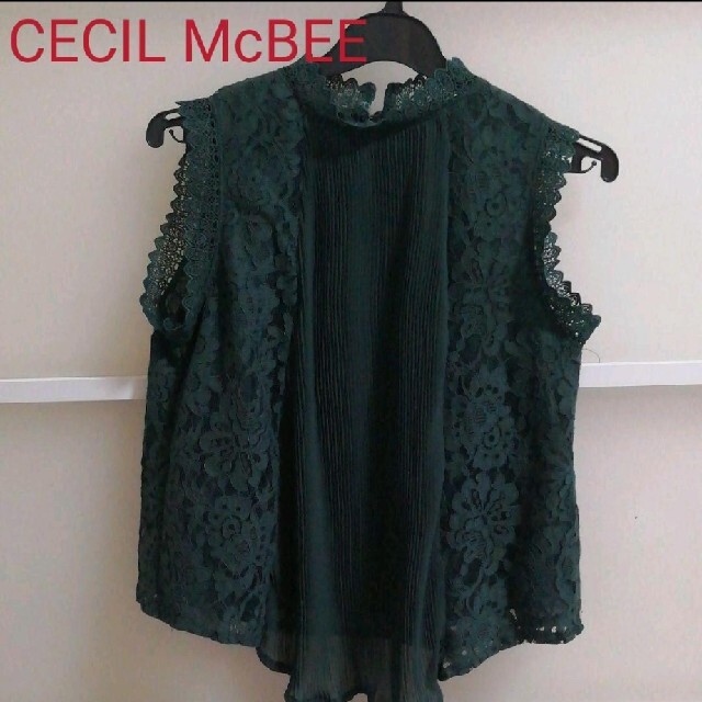 CECIL McBEE(セシルマクビー)のノースリーブ　レース　ブラウス レディースのトップス(シャツ/ブラウス(半袖/袖なし))の商品写真