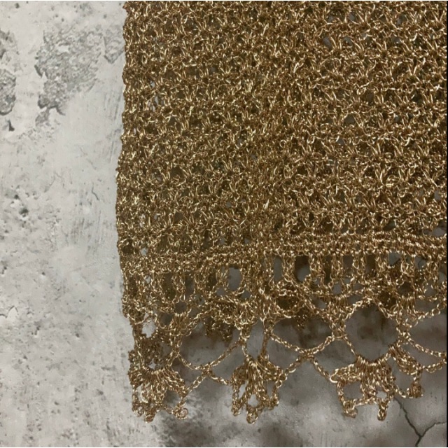 メタル ニット ゴールド 金色 金属 和紙 キャミソール