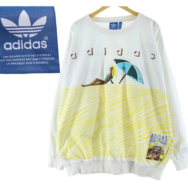 希少 レア adidas 復刻 ISLAND CLUB 薄手プリントプルオーバー