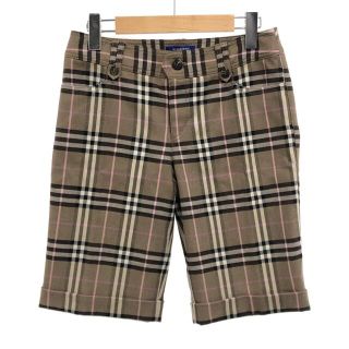 バーバリーブルーレーベル(BURBERRY BLUE LABEL)のバーバリーブルーレーベル ハーフパンツ チェック柄 レディース 36(ショートパンツ)