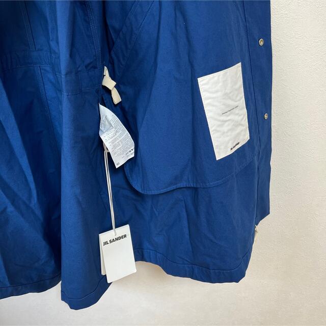 ☆新品☆JIL SANDER+オーガニックコットンモッズコート 44ブルー