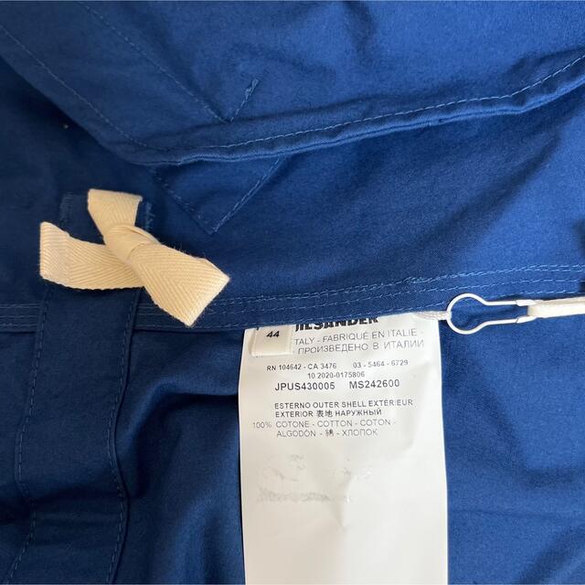 ☆新品☆JIL SANDER+オーガニックコットンモッズコート 44ブルー