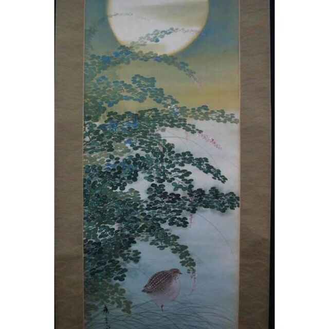 真作】今尾景年/渓蔭群鳥図/掛軸☆宝船☆K-332 J | myglobaltax.com
