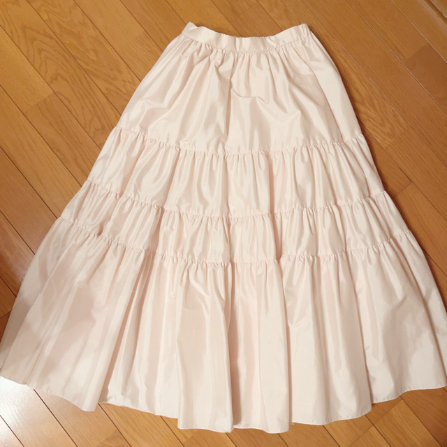 上品なスタイル Drawer セブンテン　カラーティアードスカート　ライトピンク　XS seventen - ロングスカート