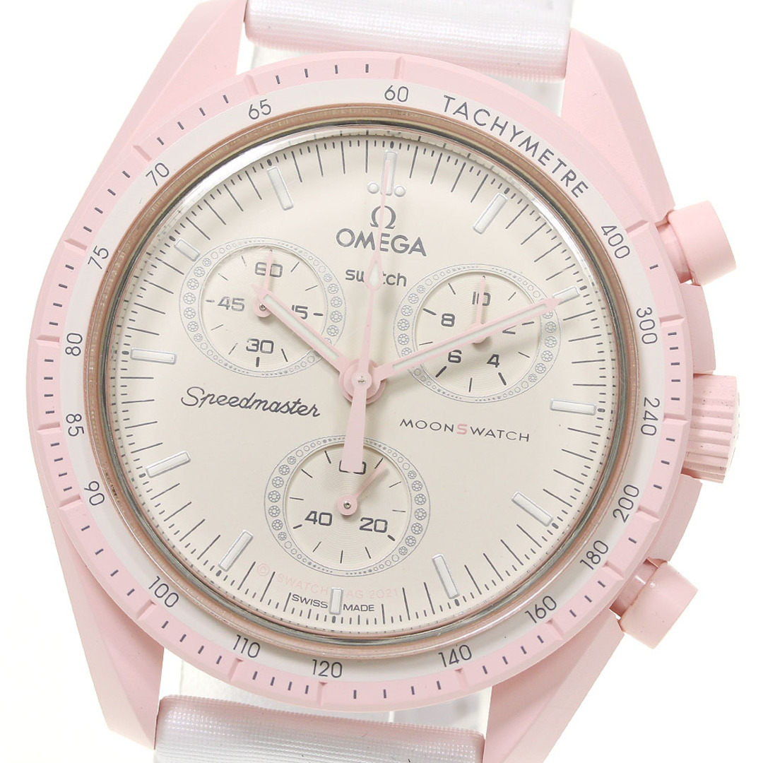 ★箱・保証書付き【Swatch】スウォッチ OMEGA×Swatch MISSION TO VENUS SO33P100 クォーツ メンズ【ev20】