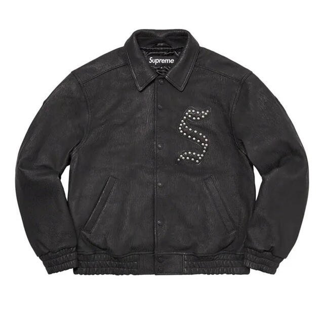 Supreme Pebbled Leather Varsity Jacket