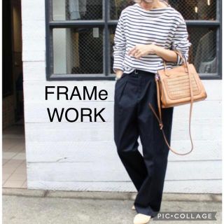 FRAMe WORK(フレームワーク) ベルトツキワイドチノパンツ レディース