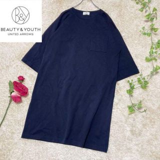 ビューティアンドユースユナイテッドアローズ(BEAUTY&YOUTH UNITED ARROWS)のビューティ＆ユース♡オーバサイズ Tシャツワンピース ネイビー フリーサイズ(ひざ丈ワンピース)