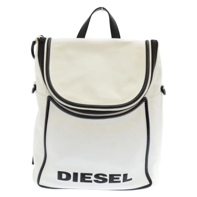 DIESEL ディーゼル 2WAY カラーブロック レザー バックパック ロゴ入り