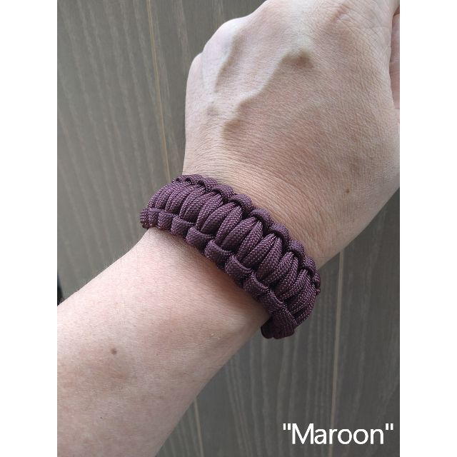 【Paracord Bracelet】♯014 "Maroon" ハンドメイドのアクセサリー(ブレスレット/バングル)の商品写真