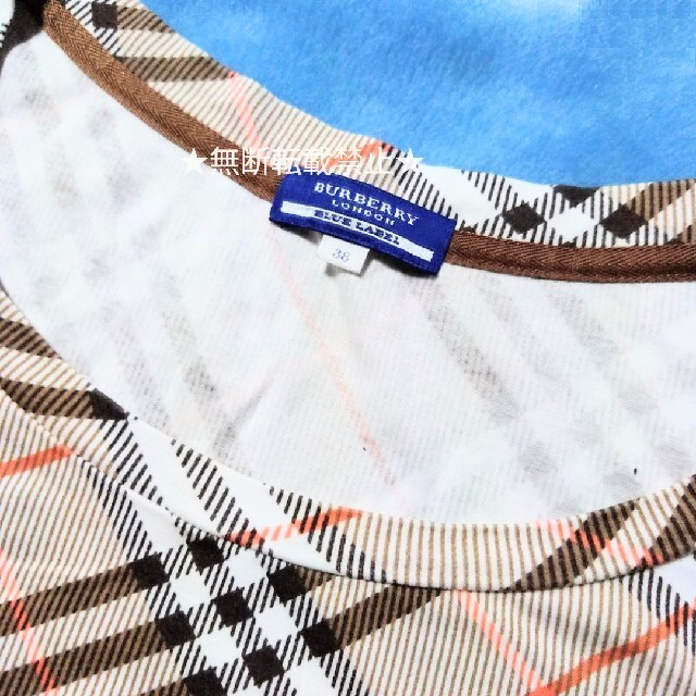 美品 希少 バーバリーブルーレーベル ホースマーク入り トップス Tシャツ
