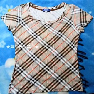 バーバリーブルーレーベル(BURBERRY BLUE LABEL)のBURBERRY Blue Label Tｼｬﾂ ﾁｪｯｸ ﾎｰｽﾏｰｸ 三陽(Tシャツ(半袖/袖なし))