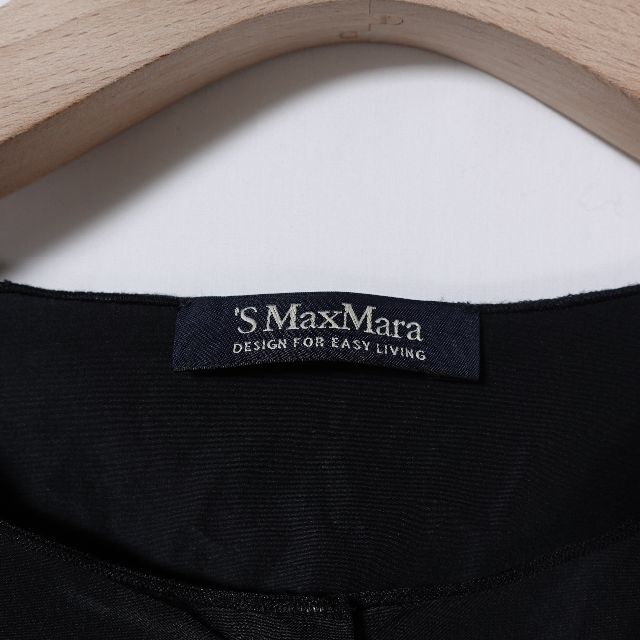 Max Mara(マックスマーラ)の'S Max Mara エスマックスマーラ　コートドレス　ブラック　レディース レディースのフォーマル/ドレス(ミディアムドレス)の商品写真