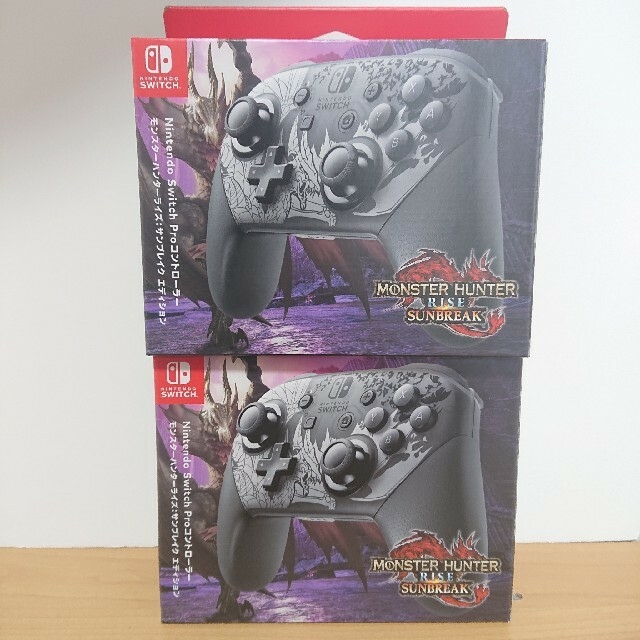 ニンテンドースイッチ プロコントローラー モンハンエディション 二個セット