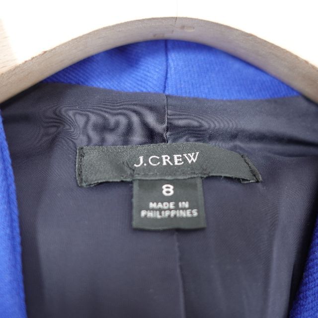 J.Crew(ジェイクルー)のJ.Crew ジェイクルー　ノーカラージャケット　ブルー　レディース レディースのジャケット/アウター(ノーカラージャケット)の商品写真