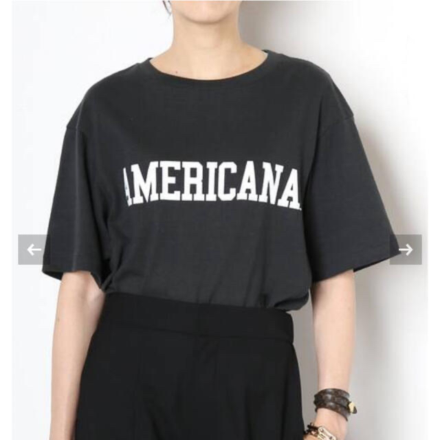 【AMERICANA/アメリカーナ】オーバーサイズカレッジTシャツ