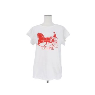 celine - セリーヌ 半袖Ｔシャツ サルキー Tシャツ コットン ホワイト ...