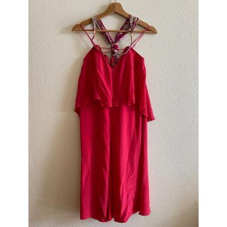 【美品】BCBG ビーシービージー　オールインワン　ピンクベージュ