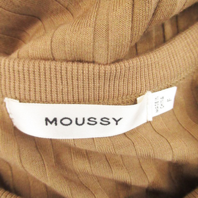 moussy(マウジー)のマウジー ワンピース ラウンドネック ノースリーブ ロング丈 マキシ丈 F 茶色 レディースのワンピース(ロングワンピース/マキシワンピース)の商品写真