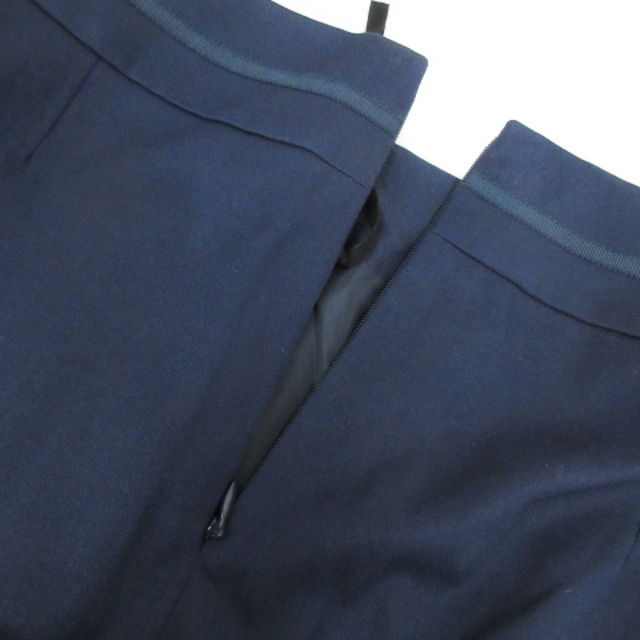 COMME CA ISM(コムサイズム)のコムサイズム 台形スカート ひざ丈 無地 L 紺 ネイビー /FF46 レディースのスカート(ひざ丈スカート)の商品写真