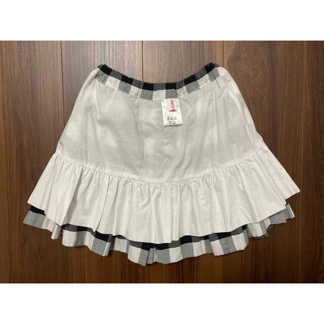 mezzo piano(メゾピアノ)のメゾピアノ チェックスカート 110 キッズ/ベビー/マタニティのキッズ服女の子用(90cm~)(スカート)の商品写真