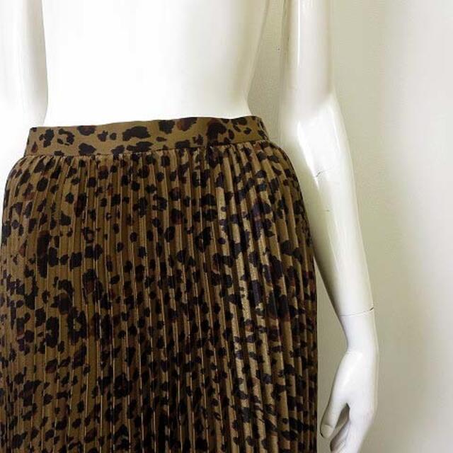 Lois CRAYON(ロイスクレヨン)のロイスクレヨン スカート ロングスカート プリーツ 豹柄 M モカブラウン レディースのスカート(ロングスカート)の商品写真