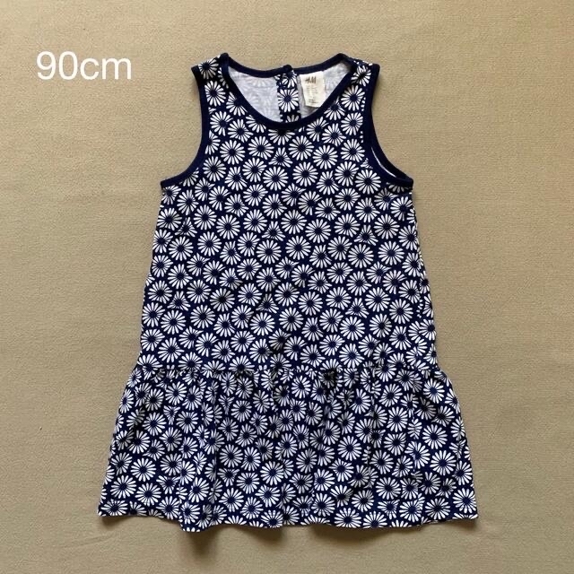 H&M(エイチアンドエム)のH&M ノースリーブ ワンピース 90cm キッズ/ベビー/マタニティのキッズ服女の子用(90cm~)(ワンピース)の商品写真