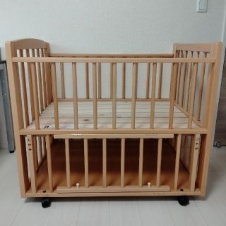 【リベラ様専用】添い寝ミニベッド L型プチベリー（ナチュラル）(ベビーベッド)