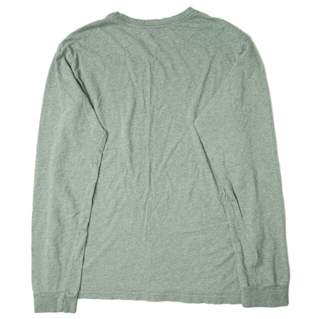 PATAGONIA パタゴニア アメリカ製 Live Simply ロングスリーブTシャツ S グレー 長袖 MADE IN USA  オーガニックコットン クルーネック トップス【中古】【PATAGONIA】