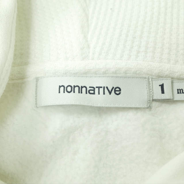 nonnative ノンネイティブ 日本製 DWELLER HOODED FULL ZIP COTTON SWEAT スウェットジップアップパーカー NN-C2601 1 WHITE トップス【nonnative】