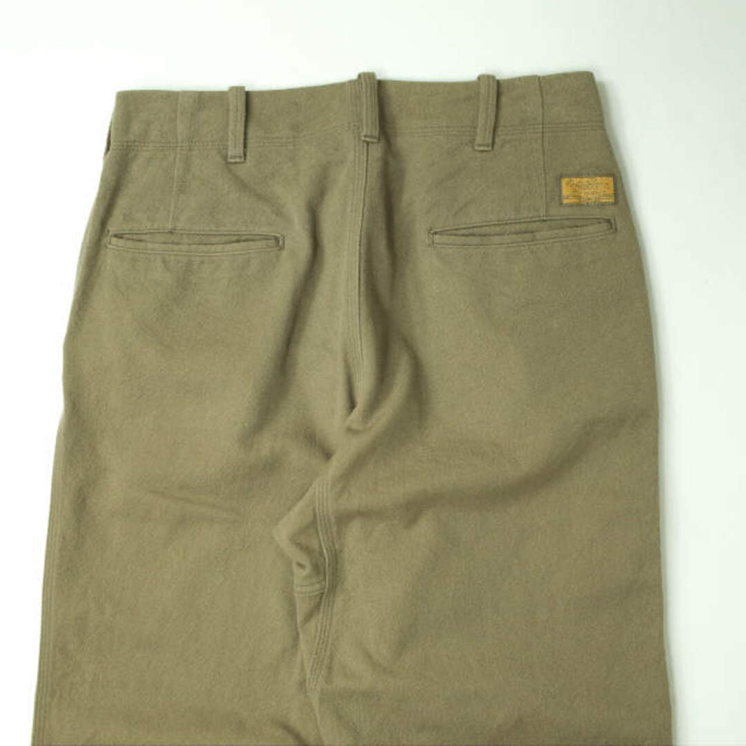 BROWN by 2-tacs ブラウンバイツータックス 日本製 Crepe Surge Wide Pants クレープサージワイドパンツ B12-P003 S KHAKI ジップフライ ボトムス【BROWN by 2-tacs】 4