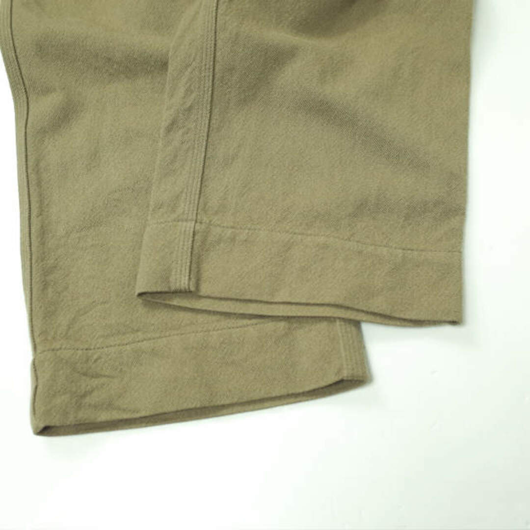 BROWN by 2-tacs ブラウンバイツータックス 日本製 Crepe Surge Wide Pants クレープサージワイドパンツ B12-P003 S KHAKI ジップフライ ボトムス【BROWN by 2-tacs】 6