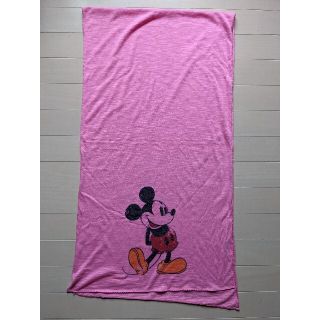 ディズニー(Disney)のディズニー★ミッキーマウス UVストール マフラーストール ピンク★美品(ストール/パシュミナ)