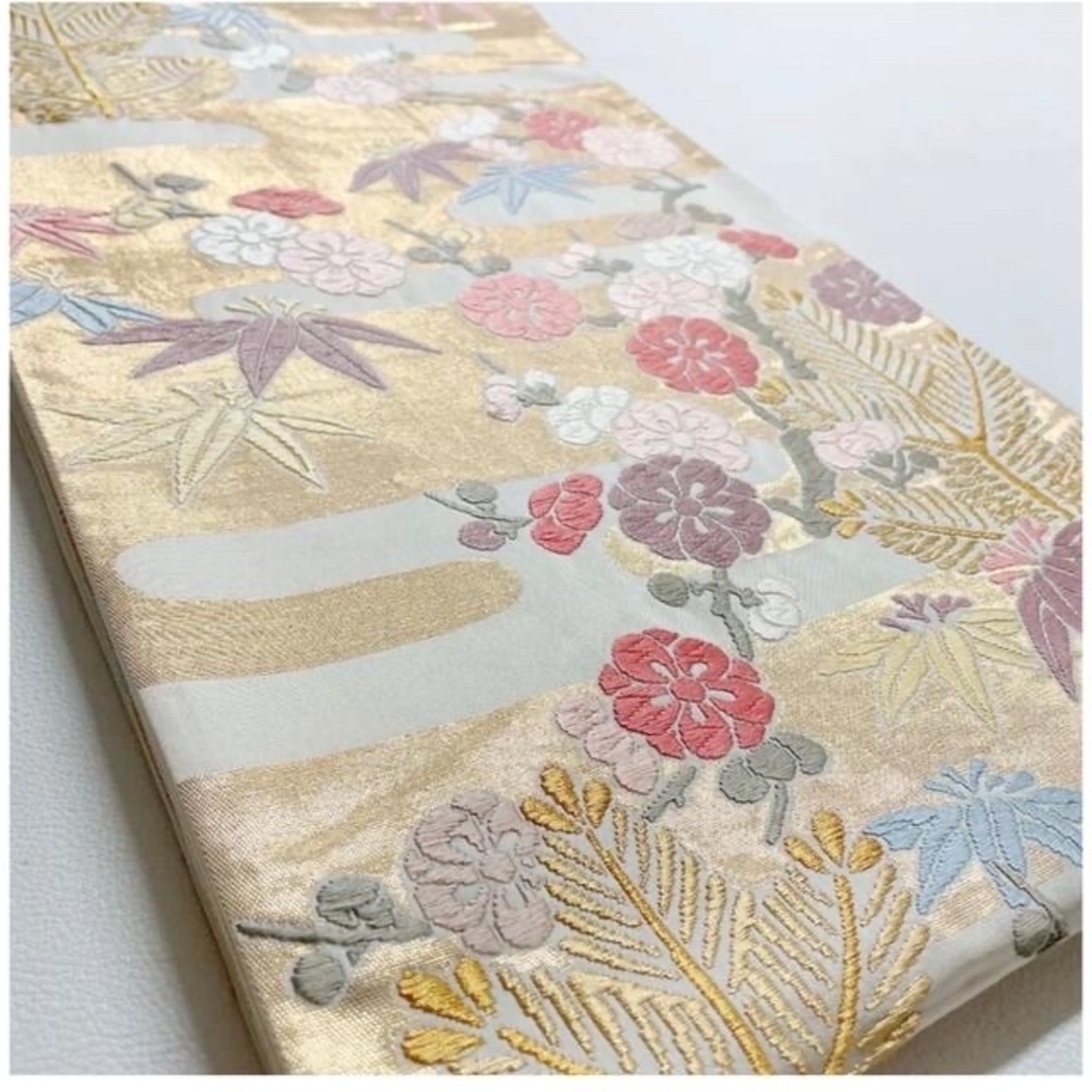 帯85。❀ 美品 秀品 六通帯 松竹梅 - 帯