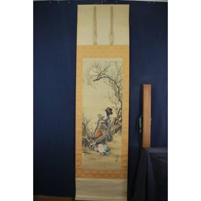 作者不詳/月梅に唐美人図/掛軸☆宝船☆K-926 J | www.supremecourtbar