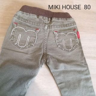 ミキハウス(mikihouse)のミキハウスの80センチのカーキ色のパンツ(パンツ)