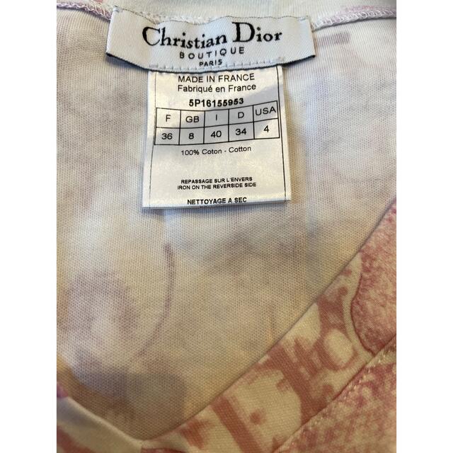 Christian Dior(クリスチャンディオール)のChristian Dior Tシャツ　トロッター柄　花柄 レディースのトップス(Tシャツ(半袖/袖なし))の商品写真