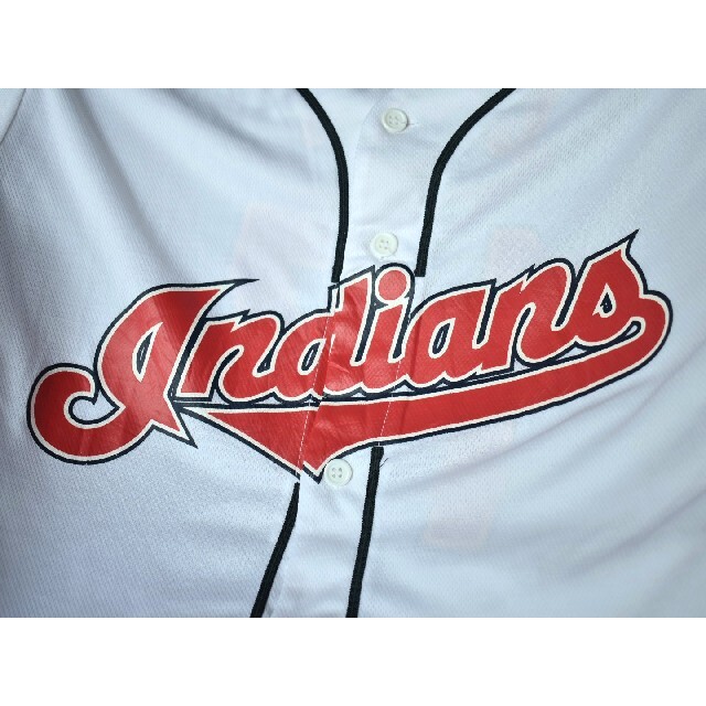 USA製 MLBインディアンズ 両面刺繍 XL ユニフォーム 48 ゲームシャツ