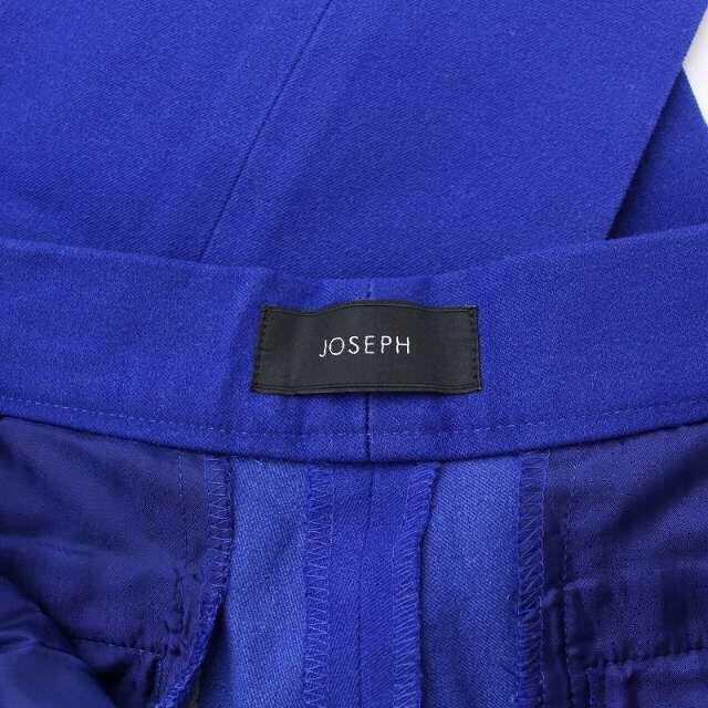 JOSEPH(ジョゼフ)のジョセフ ストレッチ カラー パンツ スラックス ジップフライ 38 M 青 レディースのパンツ(その他)の商品写真