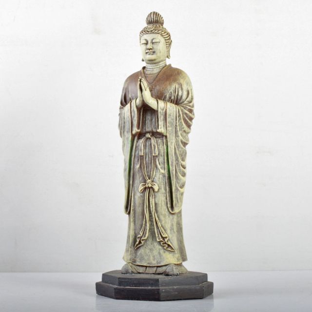 仏教美術 樹脂製 レプリカ 仏像 置物 V R4664