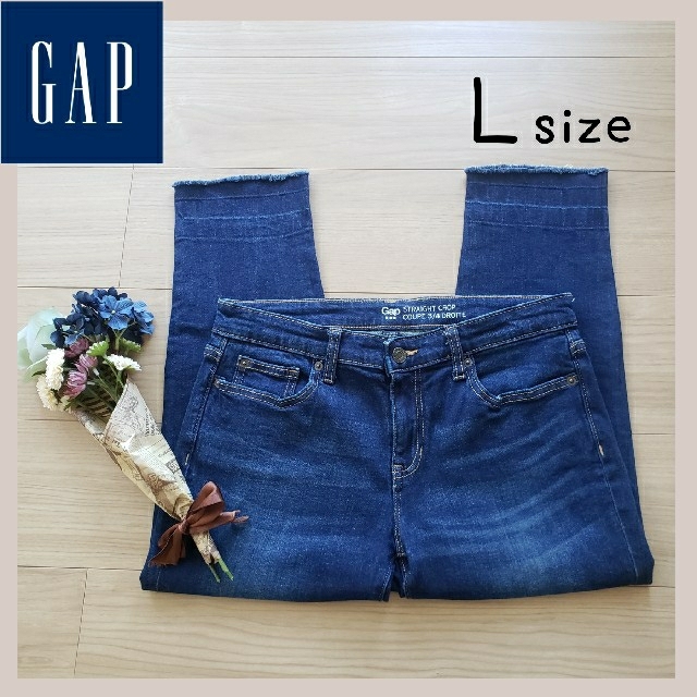 GAP(ギャップ)の【美品】GAP クロップドデニムパンツ STRAIGHT CROP L レディースのパンツ(デニム/ジーンズ)の商品写真