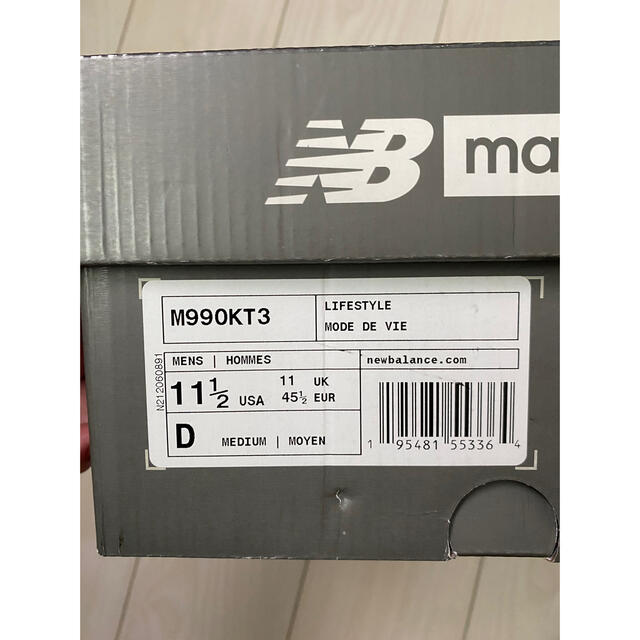 New Balance(ニューバランス)の29.5 KITH NEW BALANCE M990KT3 M990V3 メンズの靴/シューズ(スニーカー)の商品写真