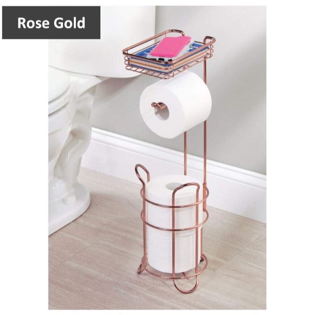 トイレットペーパーホルダー 収納 棚 トイレ Toilet/Rose Gold