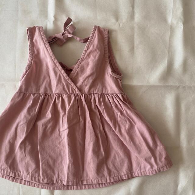 【Baby】エプロンドレス　70cm キッズ/ベビー/マタニティのベビー服(~85cm)(ワンピース)の商品写真