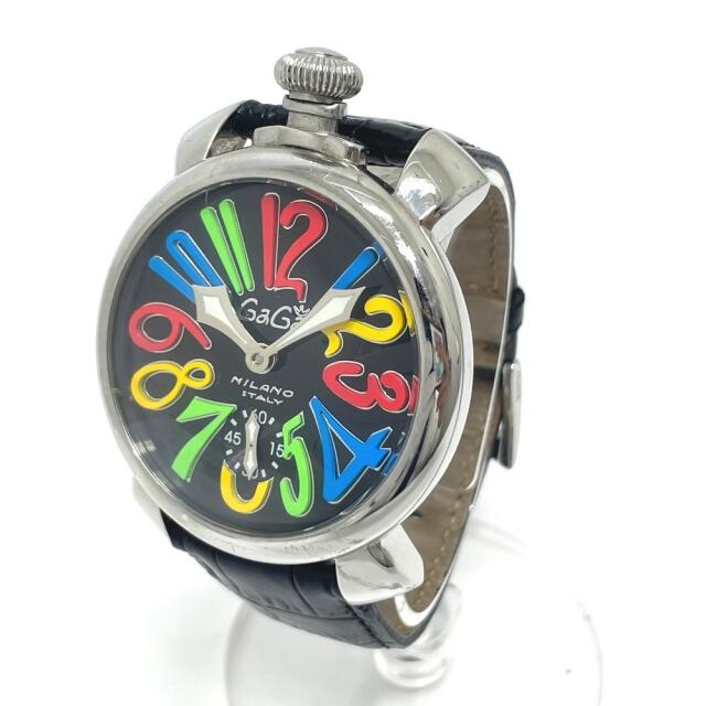 GaGa MILANO(ガガミラノ)のガガミラノ GAGA MILANO マヌアーレ48 5010.02S 手巻 腕時計 SS シルバー メンズの時計(腕時計(アナログ))の商品写真