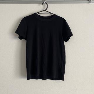 ユニクロ(UNIQLO)のユニクロ　半袖Tシャツ 黒　無地　XL(Tシャツ/カットソー(半袖/袖なし))