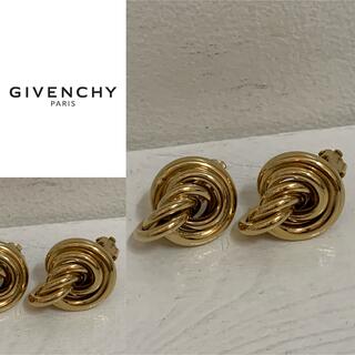 ジバンシィ(GIVENCHY)のGIVENCHY PARIS VINTAGE 80s デザインゴールドイヤリング(イヤリング)