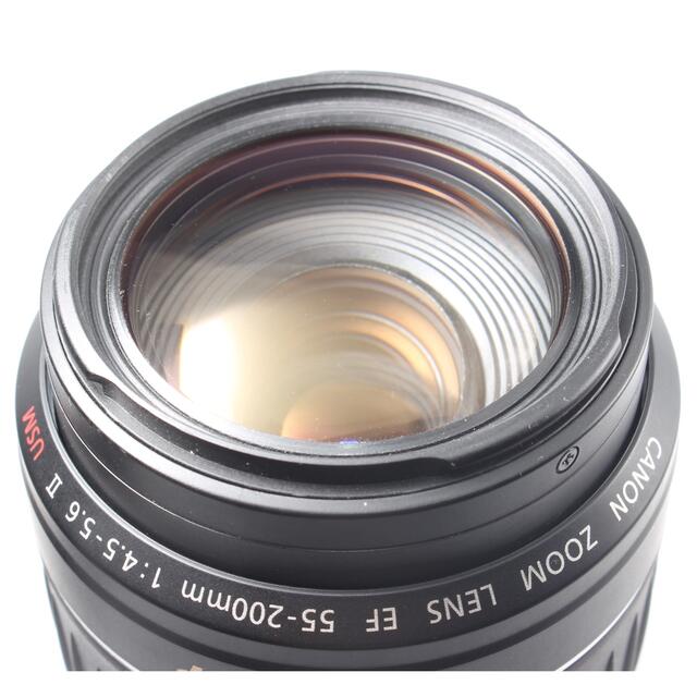 Canon(キヤノン)の【ま様専用】✨大迫力の望遠レンズ✨キヤノン Canon EF 55-200mm スマホ/家電/カメラのカメラ(レンズ(ズーム))の商品写真
